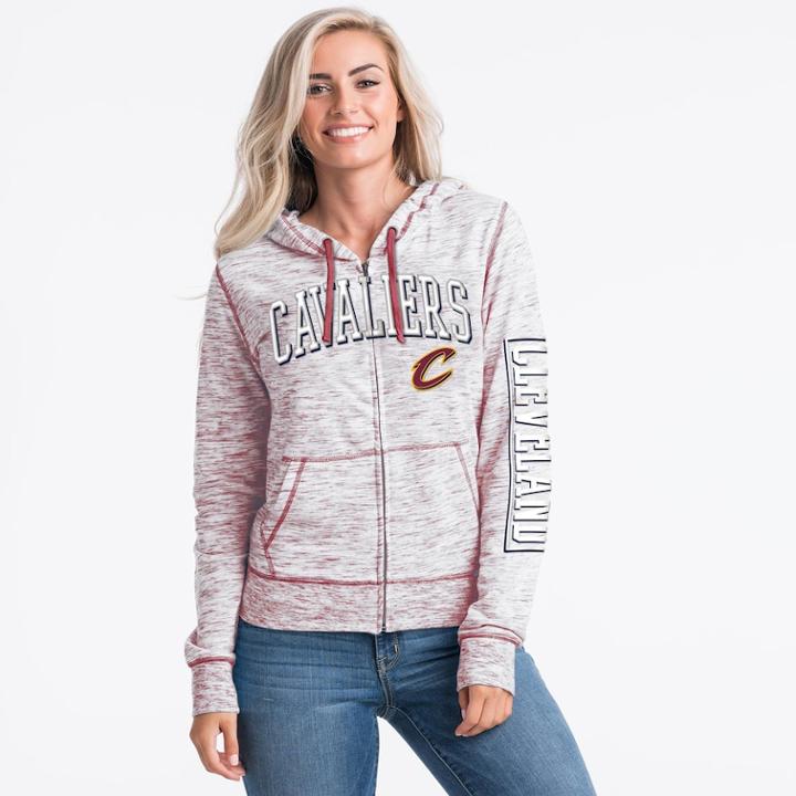 Women's Cleveland Cavaliers Space-dyed Hoodie, Size: Xl, Red