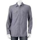 Men's Sonoma Goods For Life&trade; Modern-fit Herringbone Button-down Shirt, Size: Xl, Blue
