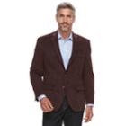 Men's Chaps Classic-fit Suede Sport Coat, Size: 46 - Regular, Dark Red