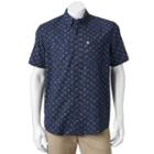 Men's Coleman Classic-fit Textured Performance Button-down Guide Shirt, Size: Xxl, Dark Blue