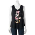 Disney's Minnie Mouse Juniors' Sketch Graphic Tank, Girl's, Size: Medium, Black