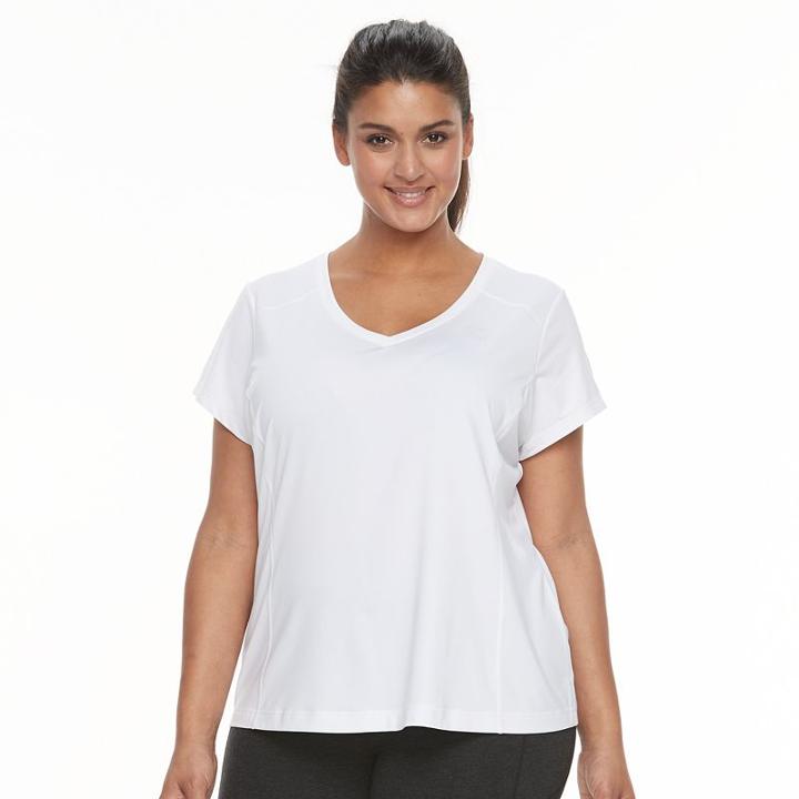 Plus Size Fila Sport&reg; Basic Racer Tee, Women's, Size: 2xl, White