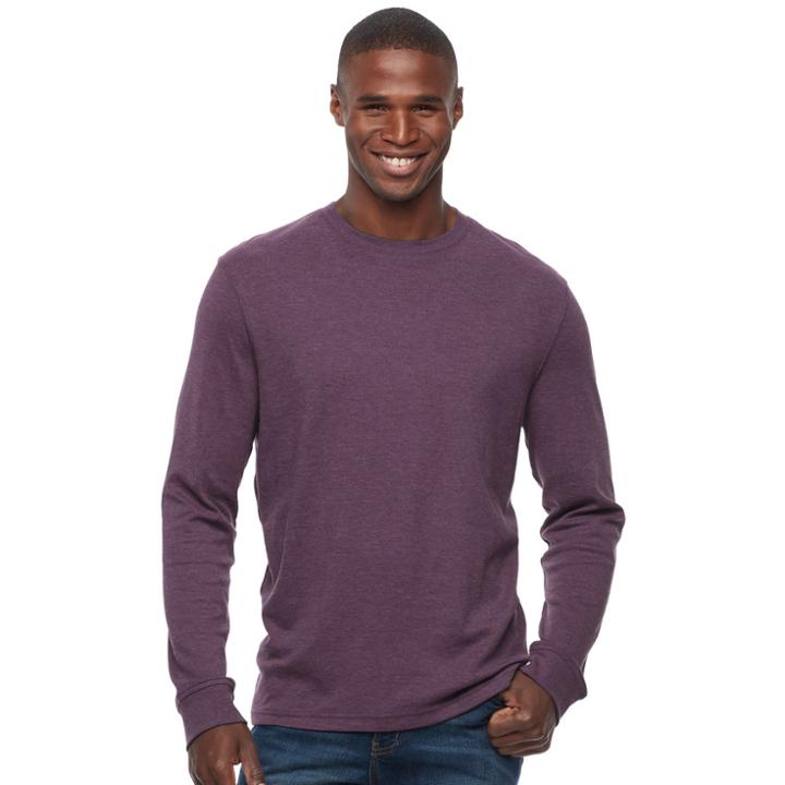 Men's Croft & Barrow&reg; Classic-fit Stretch Performance Crewneck Tee, Size: Large, Drk Purple