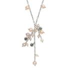 Lyric Sterling Silver Dyed Freshwater Cultured Pearl And Diamond Accent Drop Necklace, Women's, Multicolor