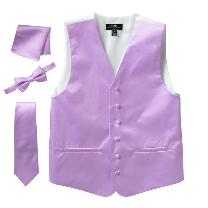 Men's Steven Land Solid 4-pc. Vest Set, Size: Xl, Purple