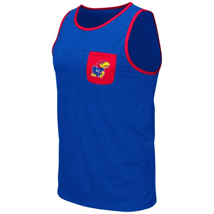 Men's Colosseum Kansas Jayhawks Tank Top, Size: Xl, Dark Blue