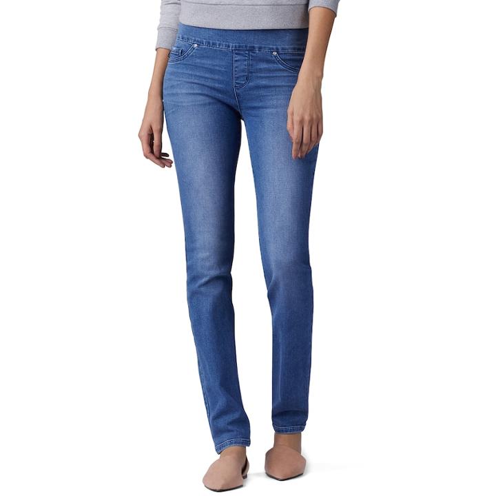 Women's Lee Sculpting Slim Leg Pull-on Jeans, Size: 14 T/l, Blue