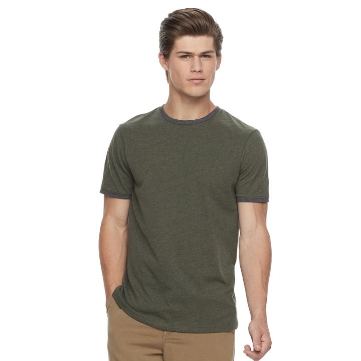 Men's Urban Pipeline&reg; Ultimate Ringer Tee, Size: Large, Med Green