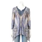 Women's World Unity Print Sublimation Tunic, Size: Xs, Med Blue