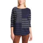 Women's Chaps Striped Boatneck Top, Size: Small, Blue