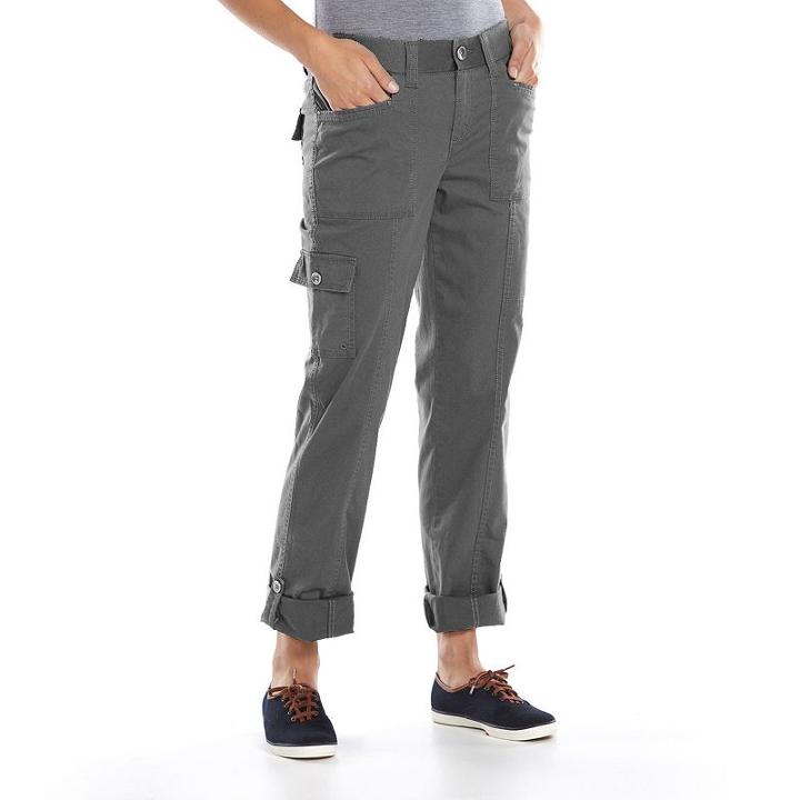 Sonoma Goods For Life&trade; Cargo Utility Pants - Women's, Size: 16 Avg/reg, Grey