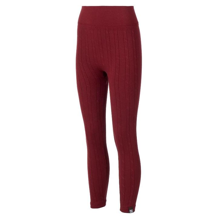 Muk Luks Fleece-lined Leggings, Women's, Size: M-l, Red
