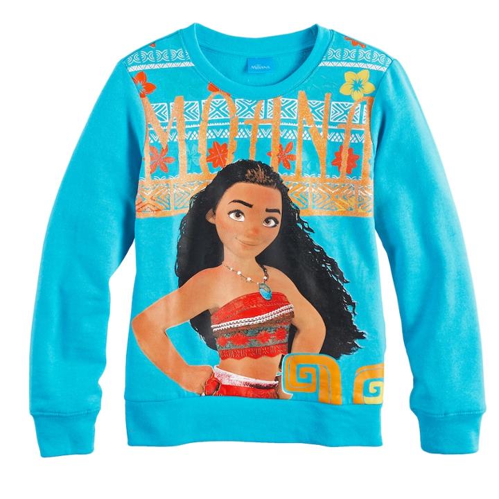 Disney's Moana Girls 7-16 Pullover, Size: Xl, Turquoise/blue (turq/aqua)