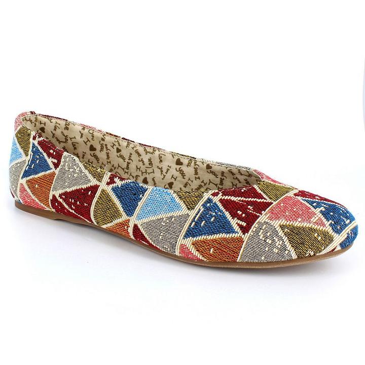 Dolce By Mojo Moxy Women's Tribal Ballet Flats, Girl's, Size: 6.5, Blue