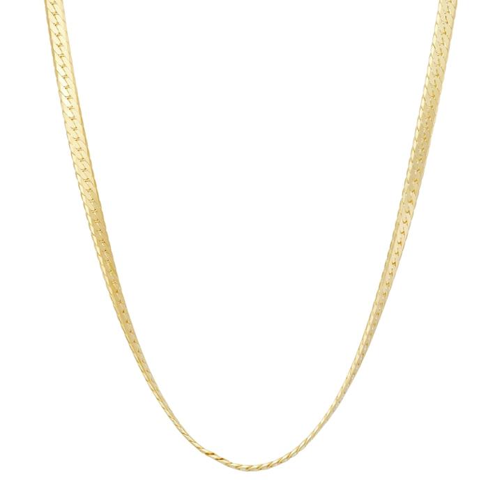 14k Gold Over Silver Herringbone Chain Necklace, Women's, Size: 18, Yellow