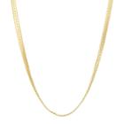 14k Gold Over Silver Herringbone Chain Necklace, Women's, Size: 18, Yellow