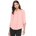 Women's Elle&trade; Chiffon Blouse, Size: Xs, Lt Orange