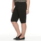 Plus Size Dana Buchman Pull-on Skimmer Shorts, Women's, Size: 1xl, Black