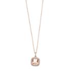 14k Rose Gold Over Silver Simulated Morganite Cushion Pendant Necklace, Women's, Size: 18, Pink