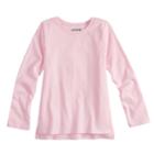 Girls 4-10 Jumping Beans&reg; Solid Long Sleeve Tee, Size: 7, Light Pink