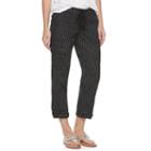 Women's Sonoma Goods For Life&trade; Beachy Tassel Capris, Size: 10, Black