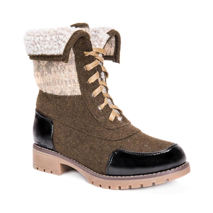Muk Luks Jandon Women's Water Resistant Winter Boots, Size: 8, Green