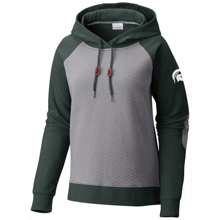 Women's Columbia Michigan State Spartans Collegiate Harper Hoodie, Size: Medium, Silver