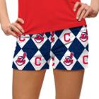 Women's Loudmouth Cleveland Indians Argyle Shorts, Size: 6, Blue (navy)