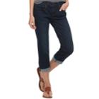 Women's Sonoma Goods For Life&trade; Curvy Cuffed Capri Jeans, Size: 16, Blue (navy)