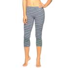 Women's Colosseum Space-dye Seamless Capri Workout Leggings, Size: Medium, Black