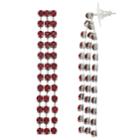 Simply Vera Vera Wang Red Simulated Crystal Linear Drop Earrings, Women's