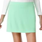 Women's Grand Slam Textured Knit Golf Skort, Size: Large, Lt Green