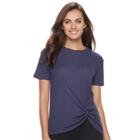 Women's Apt. 9&reg; Twist Hem Tee, Size: Small, Drk Purple