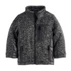 Boys 4-7 Urban Republic Mlange Puffer Marled Midweight Jacket, Size: 7, Black