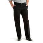 Men's Lee Custom Fit Straight-fit Flat-front Pants, Size: 38x29, Black