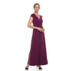 Women's Dana Buchman Shirred Maxi Dress, Size: Medium, Drk Purple