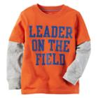 Boys 4-8 Carter's Leader On The Field Mock Layer Graphic Tee, Size: 8, Orange