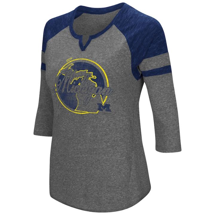 Women's Colosseum Michigan Wolverines Tee, Size: Small, Oxford