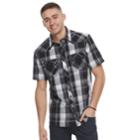 Men's Rock & Republic Plaid Button-down Shirt, Size: Xxl, Dark Grey