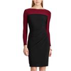 Women's Chaps Colorblock Jersey Dress, Size: Medium, Black