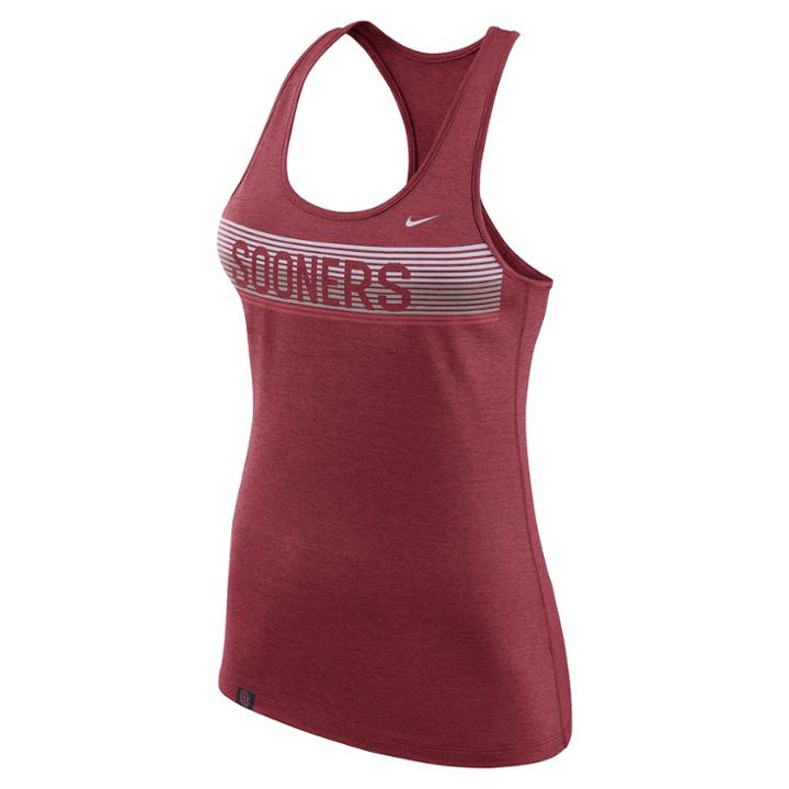 Women's Nike Oklahoma Sooners Dri-fit Touch Tank Top, Size: Xl, Red