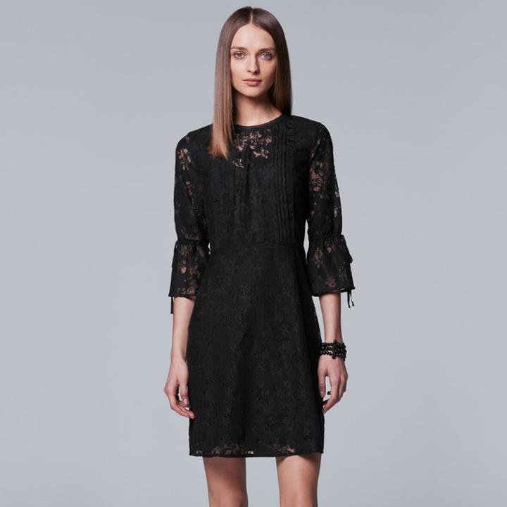 Women's Simply Vera Vera Wang Lace Dress, Size: Small, Black