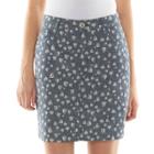 Croft & Barrow&reg; Secretly Slimming Sailboat Chambray Skort - Women's, Size: 14, Med Blue