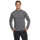 Men's Tek Gear&reg; Mockneck Baselayer Top, Size: Small, Dark Grey