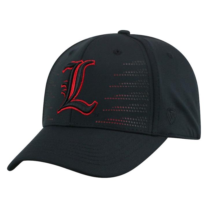 Adult Top Of The World Louisville Cardinals Dazed Performance Cap, Men's, Black