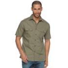 Men's Croft & Barrow&reg; Classic-fit Crosshatch Button-down Shirt, Size: Large, Lt Green