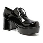 Adult Shiny Platform Costume Shoes, Size: 8-9, Black