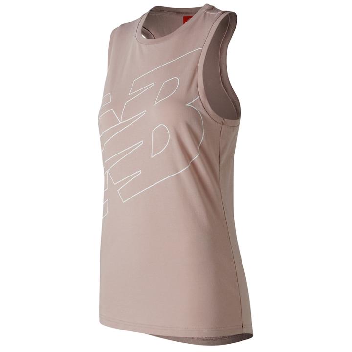 Women's New Balance Athletics Graphic Tank, Size: Small, Med Pink