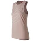 Women's New Balance Athletics Graphic Tank, Size: Small, Med Pink