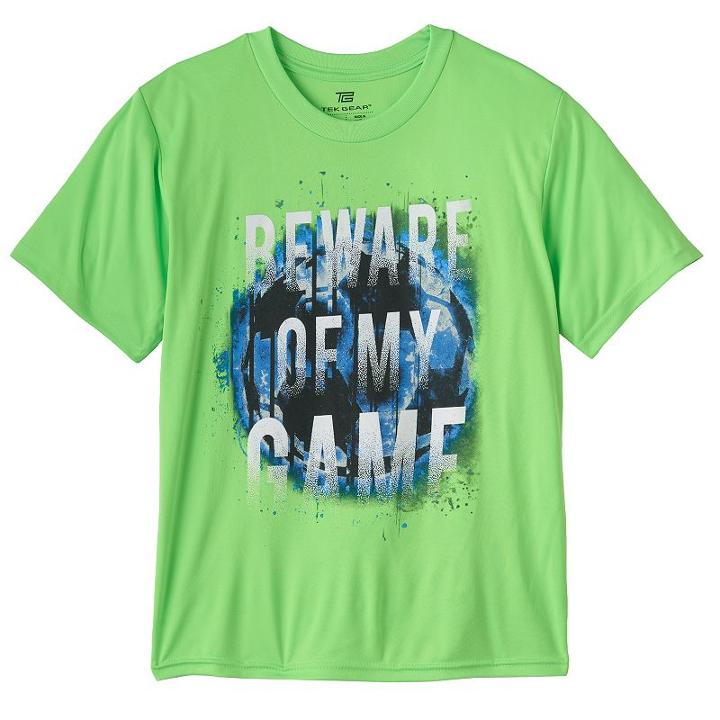 Boys 8-20 Tek Gear&reg; Beware Of My Game Tee, Boy's, Size: Small, Brt Green
